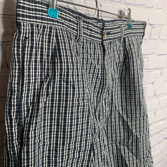 Polo Ralph Lauren Mens VTG Plaid Checkered Shorts Navy Size 35 Preppy Golf Prep - Picture 2 of 7